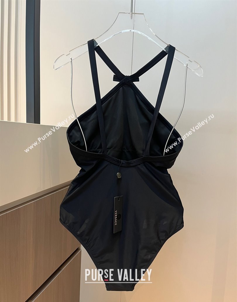 Versace One-Piece Swimwear with Bow Black 2025 0313 (WM-250313096)