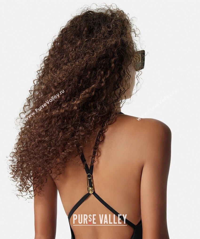 Versace One-Piece Swimwear with Pin Black 2025 0313 (WM-250313097)
