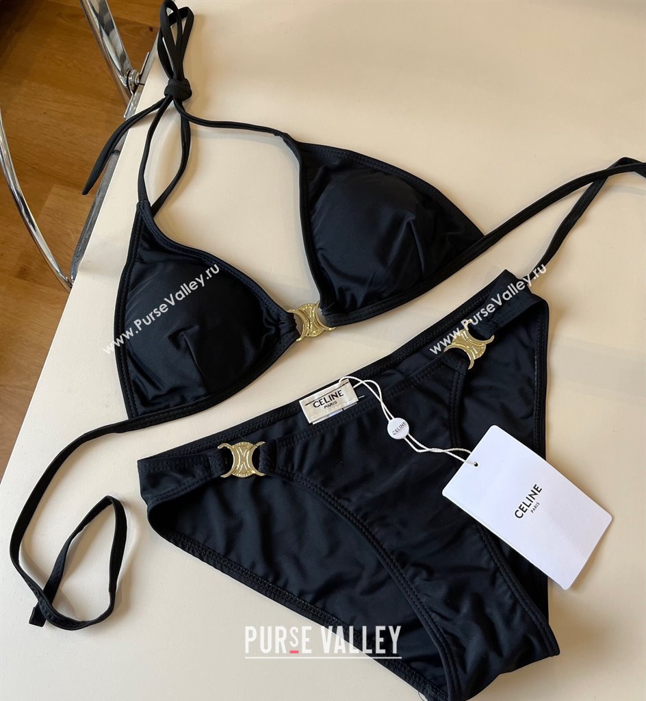 Celine Two-Pieces Swimwear Black/Gold 2025 0313 (WM-250313099)