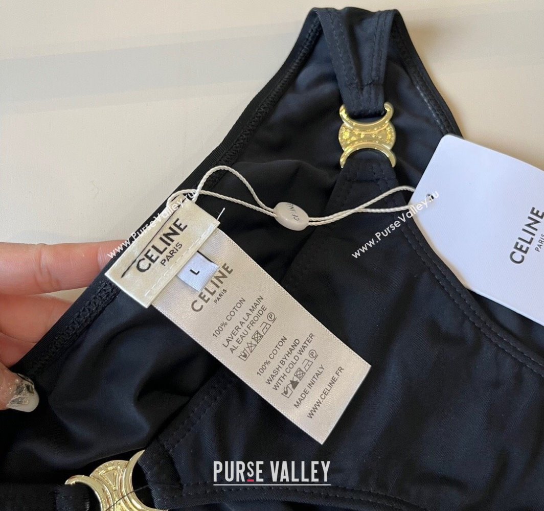 Celine Two-Pieces Swimwear Black/Gold 2025 0313 (WM-250313099)