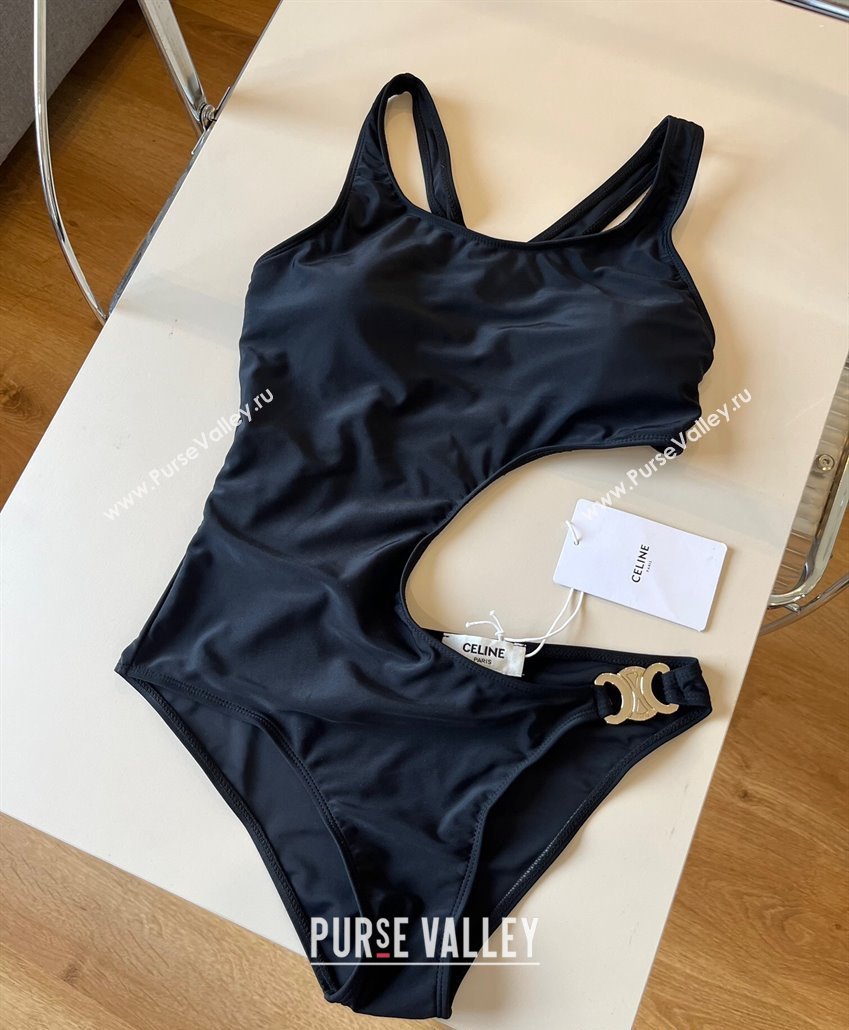 Celine One-Piece Swimwear Black/Gold 2025 0313 (WM-250313100)
