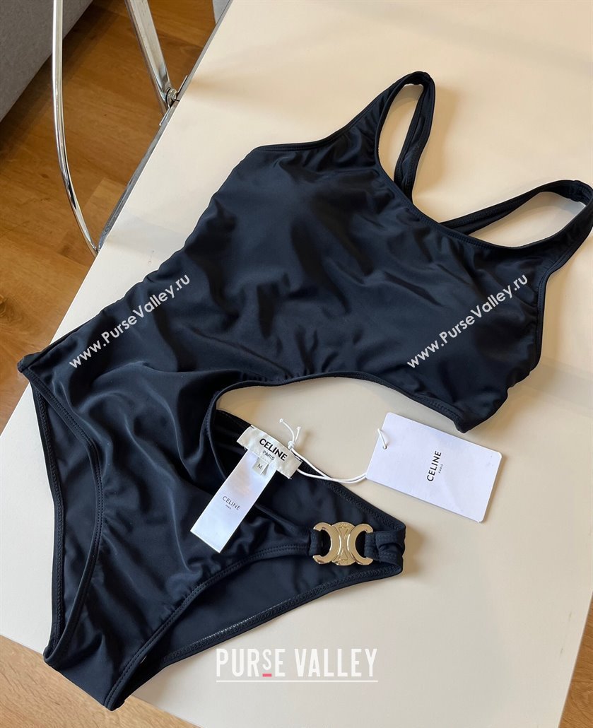 Celine One-Piece Swimwear Black/Gold 2025 0313 (WM-250313100)