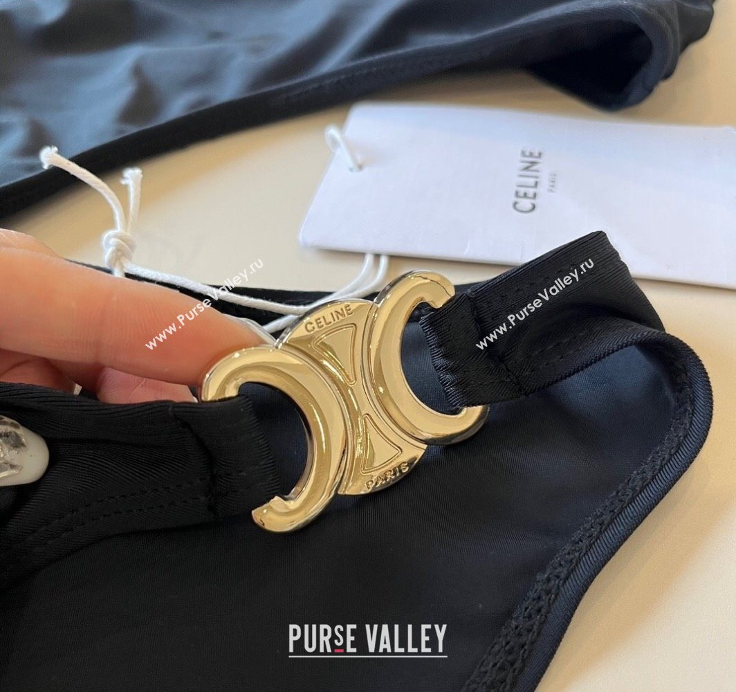 Celine One-Piece Swimwear Black/Gold 2025 0313 (WM-250313100)