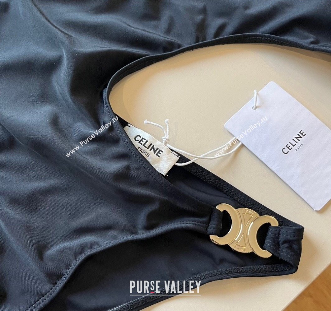 Celine One-Piece Swimwear Black/Gold 2025 0313 (WM-250313100)