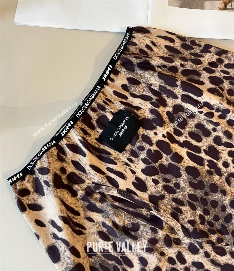 Dolce Gabbana Leopard Print Two-Pieces Swimwear Brown 2025 (WM-250313111)