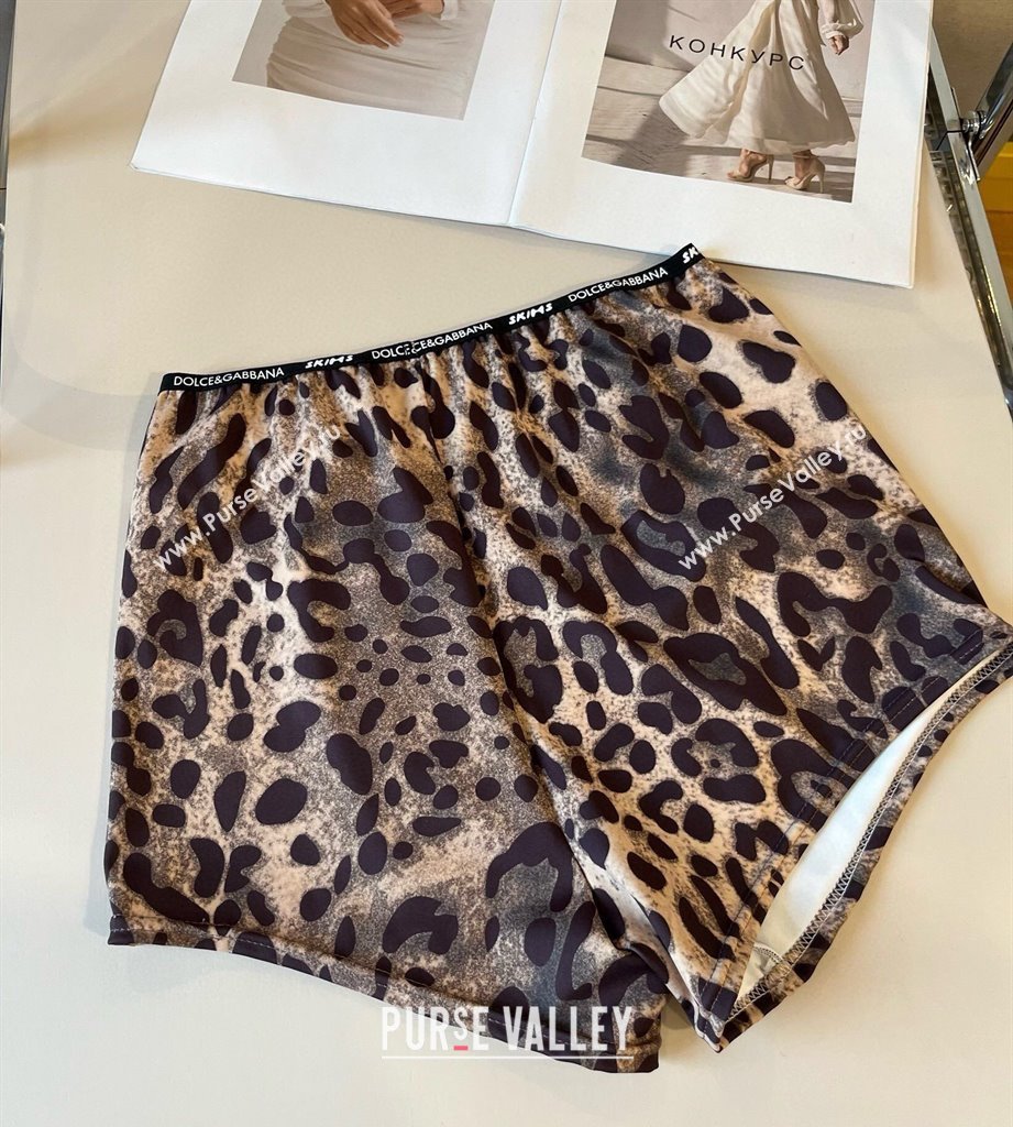 Dolce Gabbana Leopard Print Two-Pieces Swimwear Brown 2025 (WM-250313111)