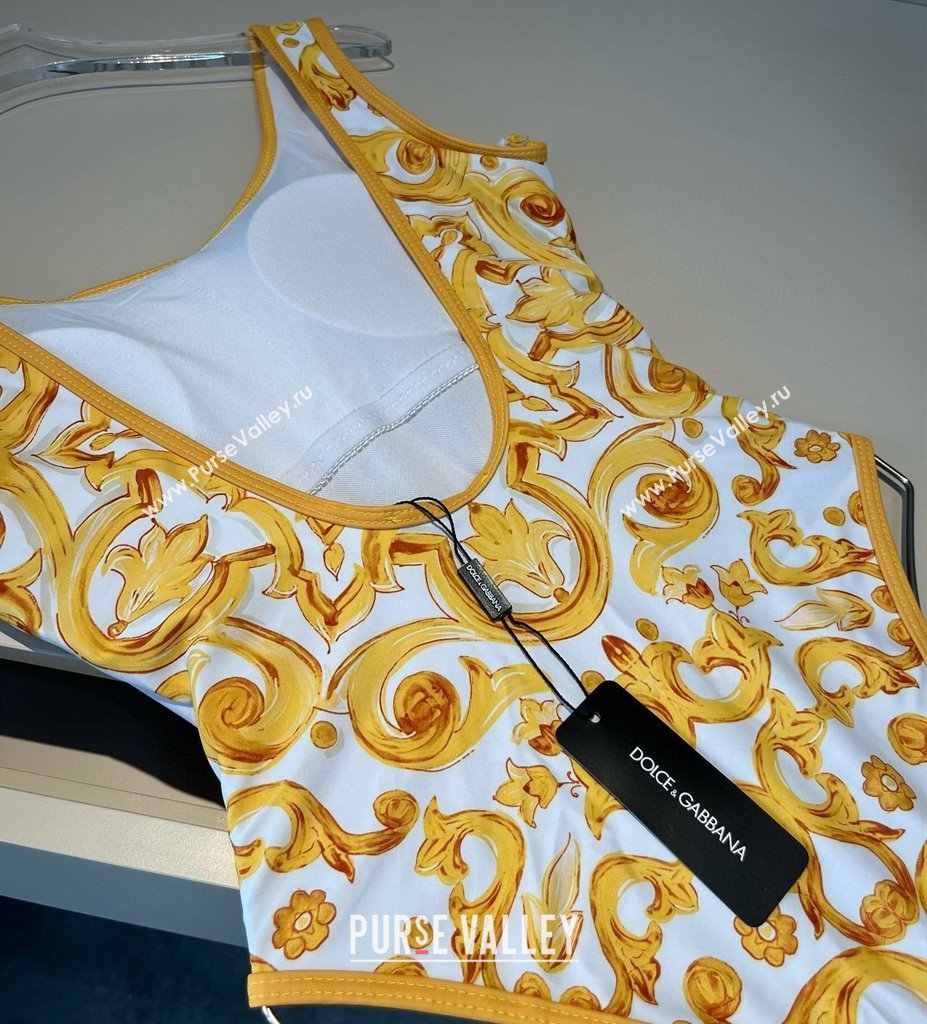 Dolce Gabbana One-Piece Swimwear Yellow/White 2025 0313 (WM-250313112)