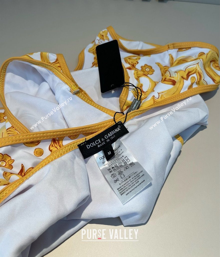 Dolce Gabbana One-Piece Swimwear Yellow/White 2025 0313 (WM-250313112)