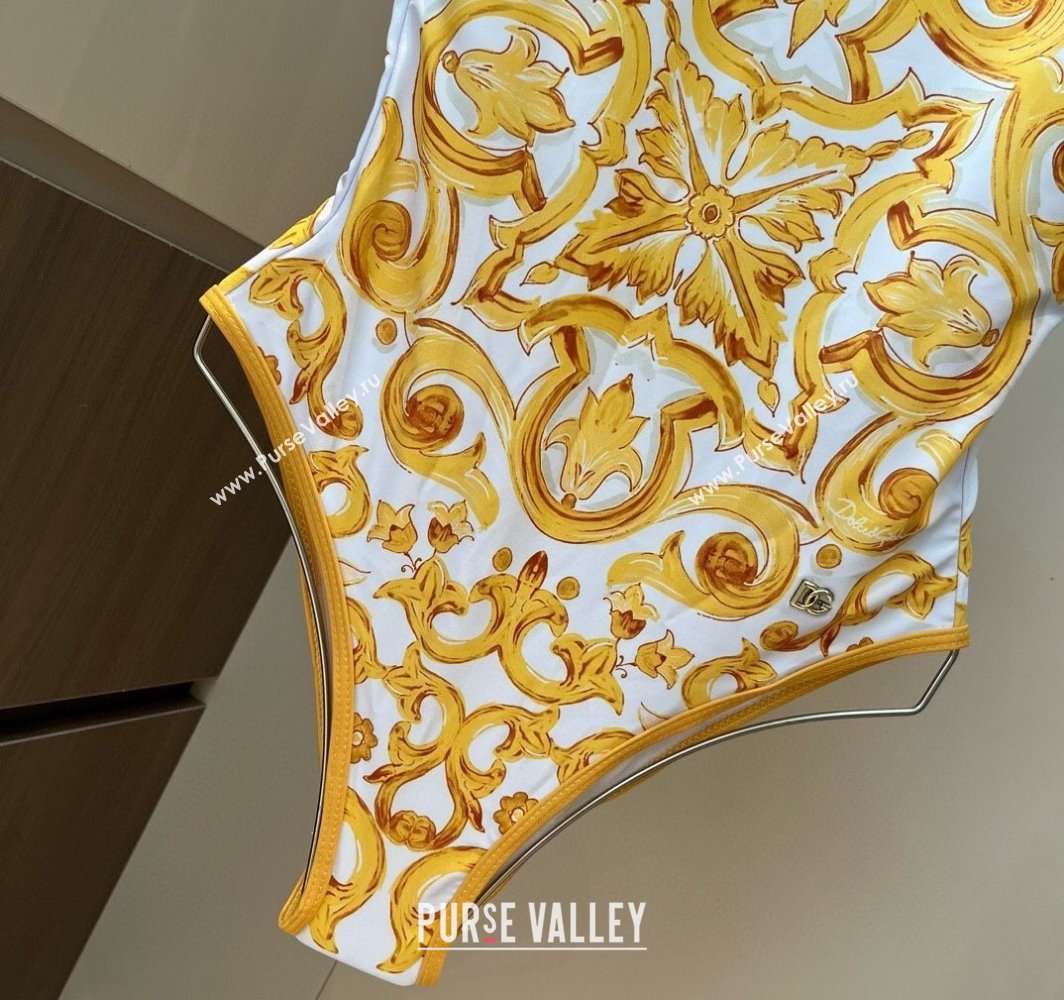 Dolce Gabbana One-Piece Swimwear Yellow/White 2025 0313 (WM-250313112)