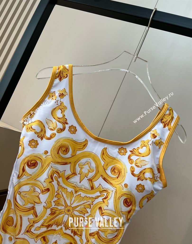 Dolce Gabbana One-Piece Swimwear Yellow/White 2025 0313 (WM-250313112)