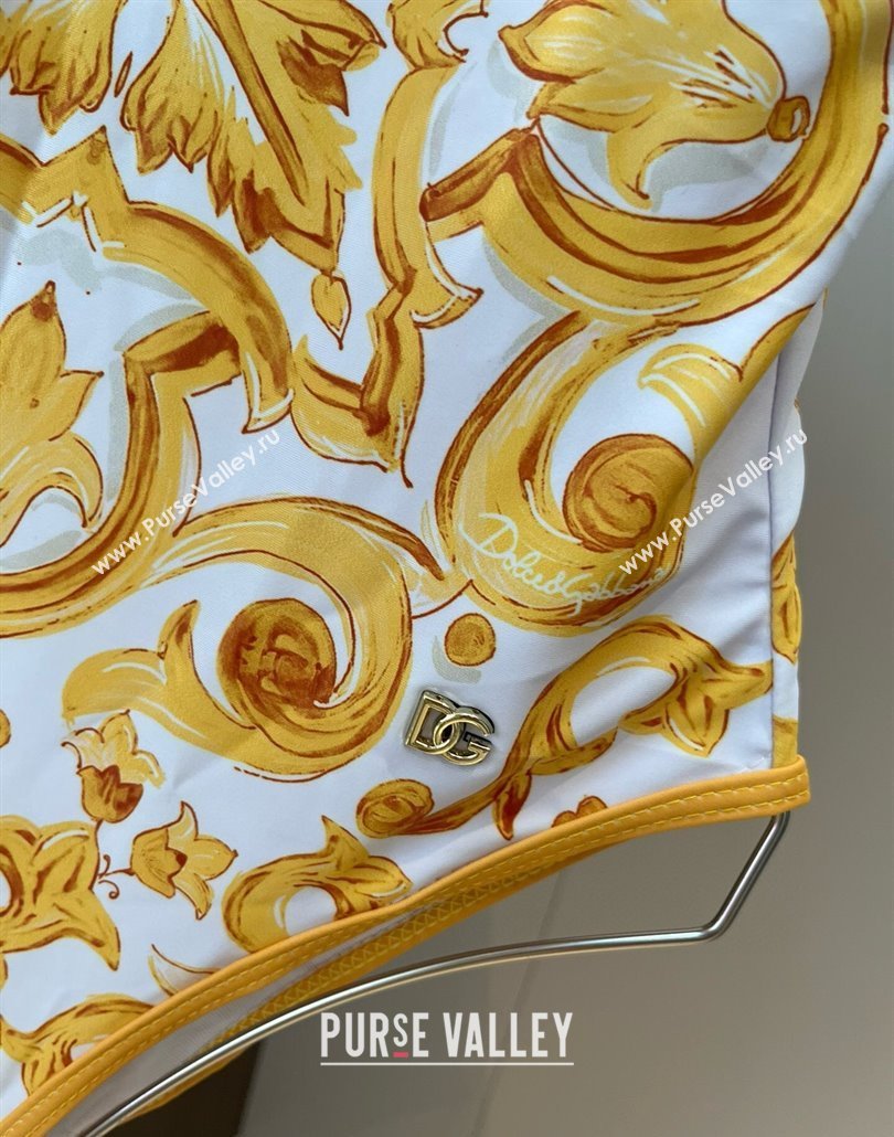Dolce Gabbana One-Piece Swimwear Yellow/White 2025 0313 (WM-250313112)