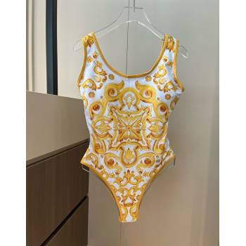 Dolce Gabbana One-Piece Swimwear Yellow/White 2025 0313 (WM-250313112)