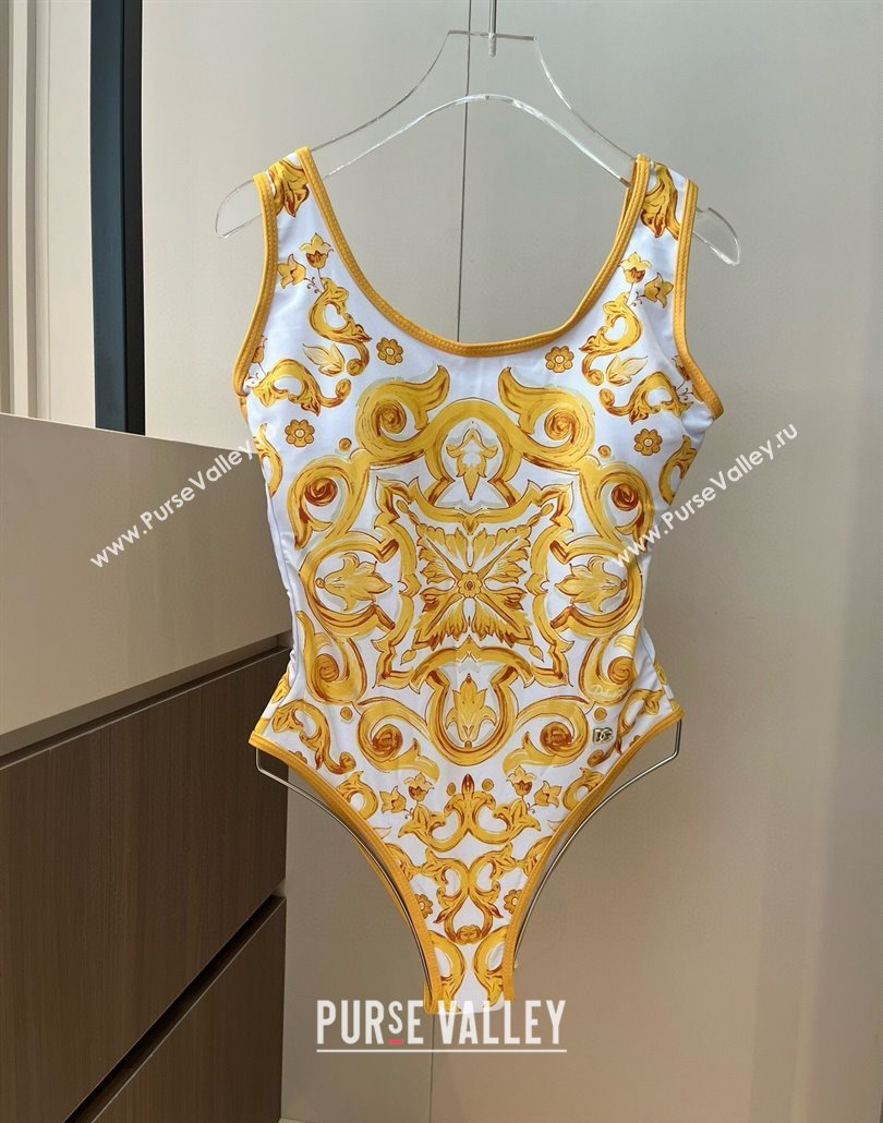 Dolce Gabbana One-Piece Swimwear Yellow/White 2025 0313 (WM-250313112)