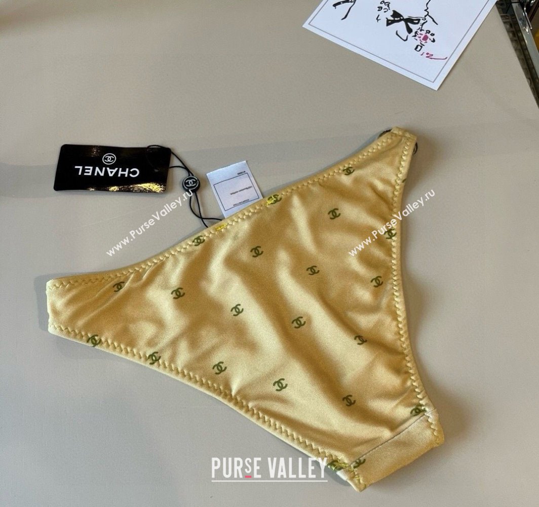 Chanel CC Allover Two-Pieces Swimwear Yellow 2025 0313 (WM-250313025)