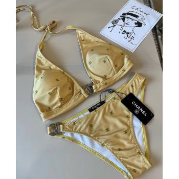 Chanel CC Allover Two-Pieces Swimwear Yellow 2025 0313 (WM-250313025)