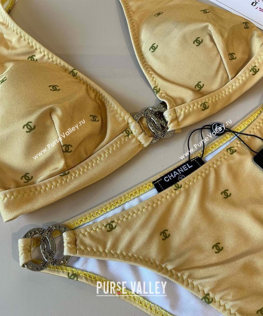 Chanel CC Allover Two-Pieces Swimwear Yellow 2025 0313 (WM-250313025)