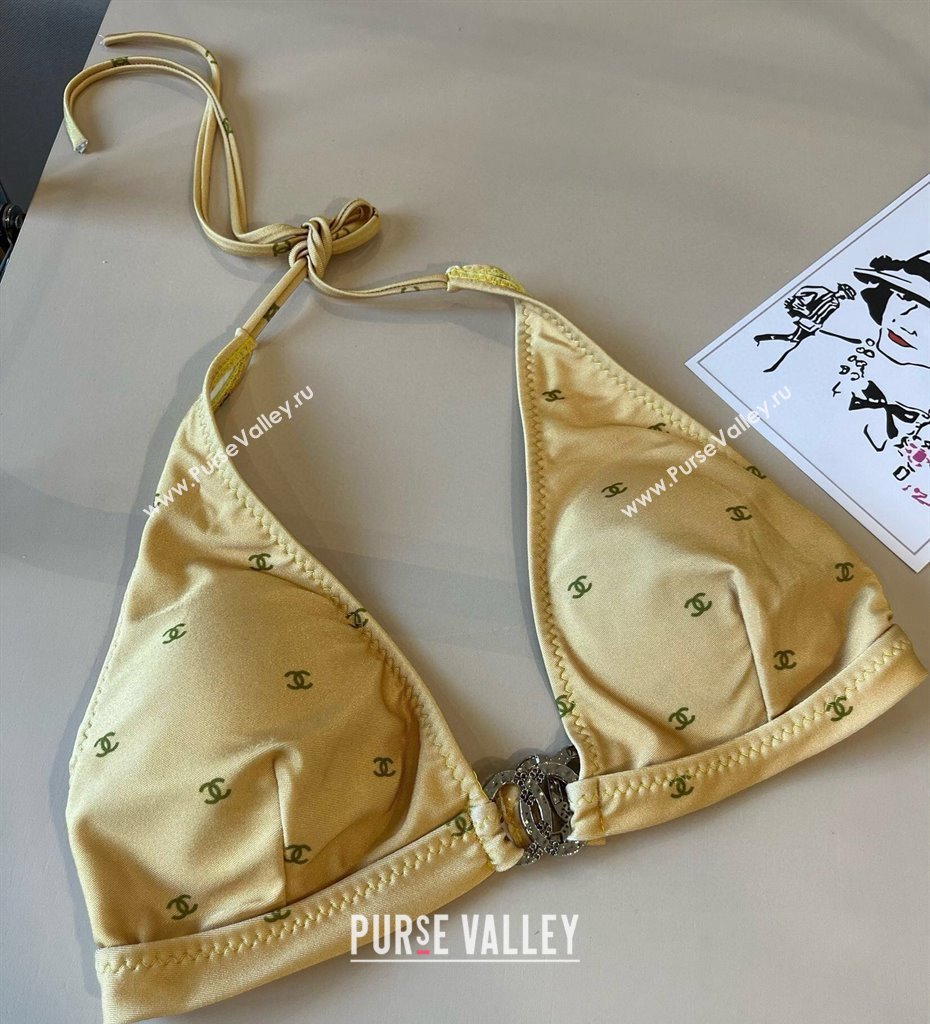 Chanel CC Allover Two-Pieces Swimwear Yellow 2025 0313 (WM-250313025)