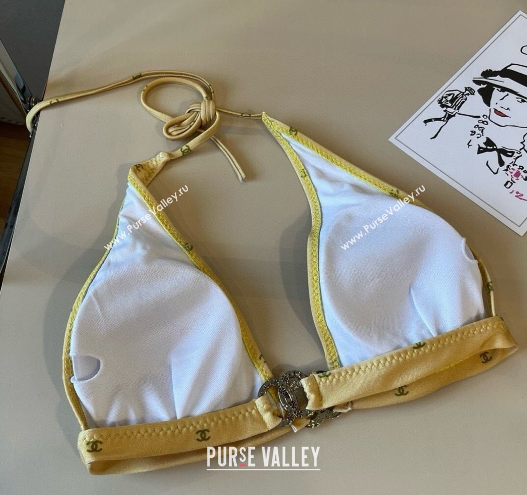 Chanel CC Allover Two-Pieces Swimwear Yellow 2025 0313 (WM-250313025)