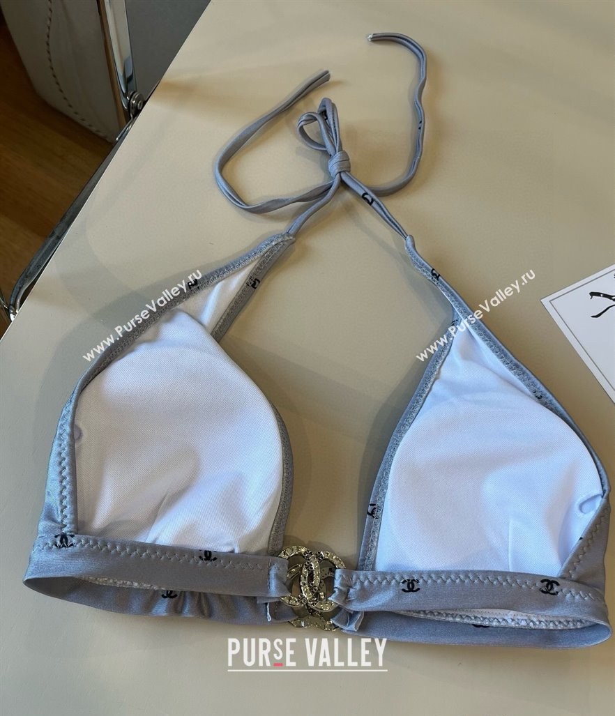 Chanel CC Allover Two-Pieces Swimwear Grey 2025 0313 (WM-250313026)