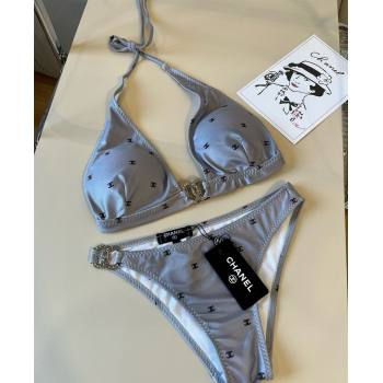 Chanel CC Allover Two-Pieces Swimwear Grey 2025 0313 (WM-250313026)