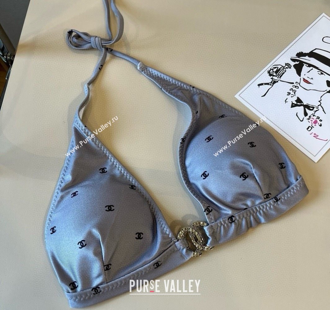 Chanel CC Allover Two-Pieces Swimwear Grey 2025 0313 (WM-250313026)