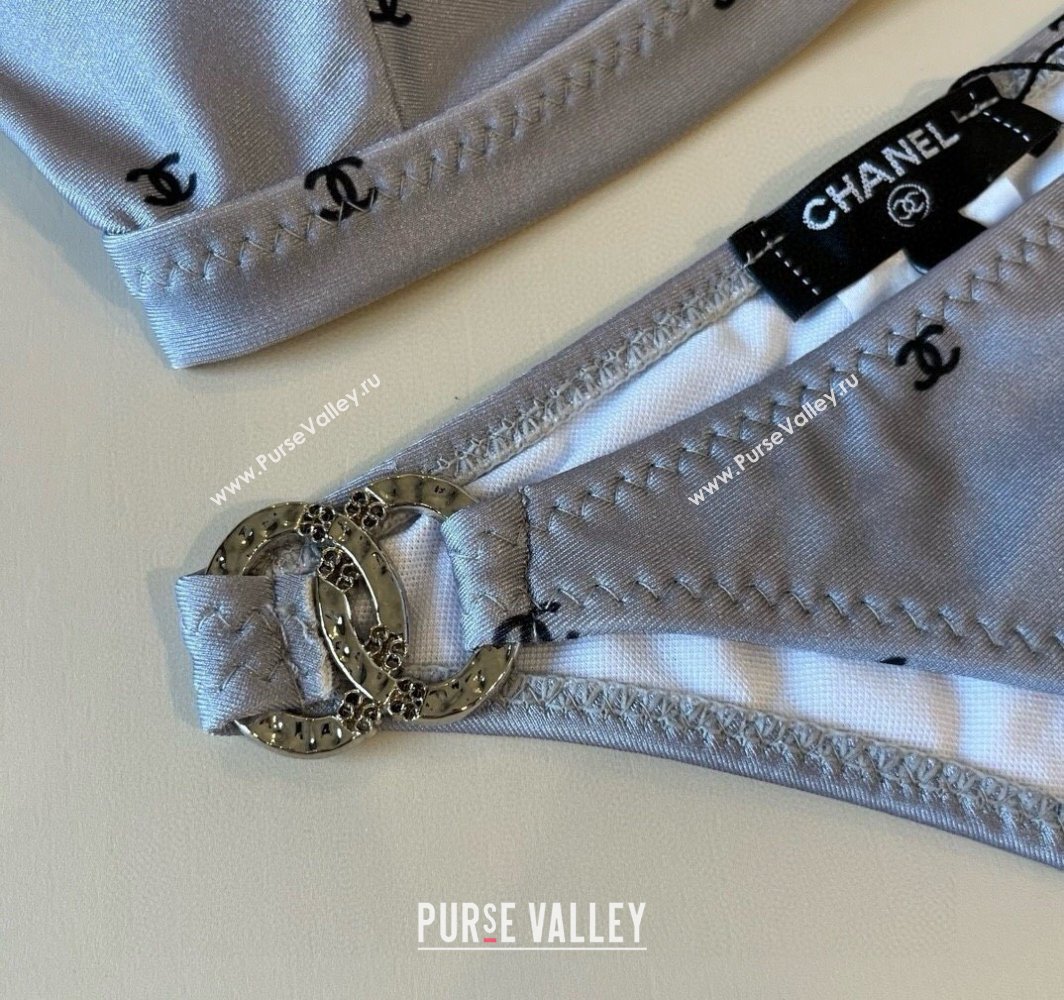 Chanel CC Allover Two-Pieces Swimwear Grey 2025 0313 (WM-250313026)