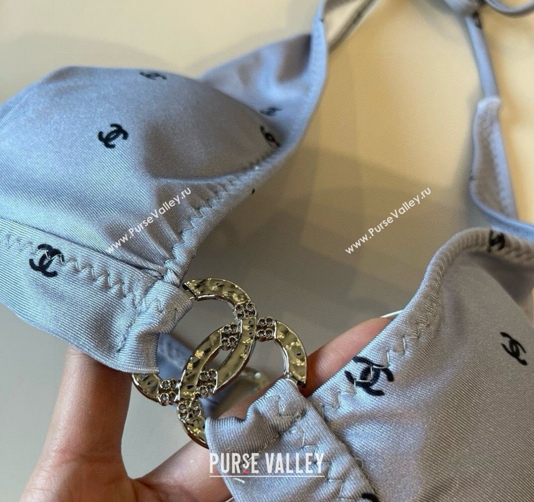Chanel CC Allover Two-Pieces Swimwear Grey 2025 0313 (WM-250313026)