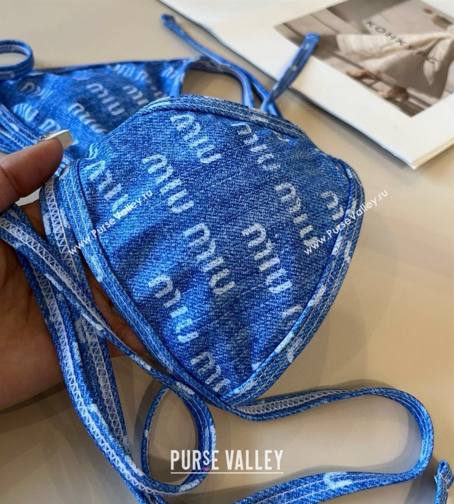 Miu Miu Denim Two-Pieces Swimwear Light Blue 2025 0313 (WM-250313029)