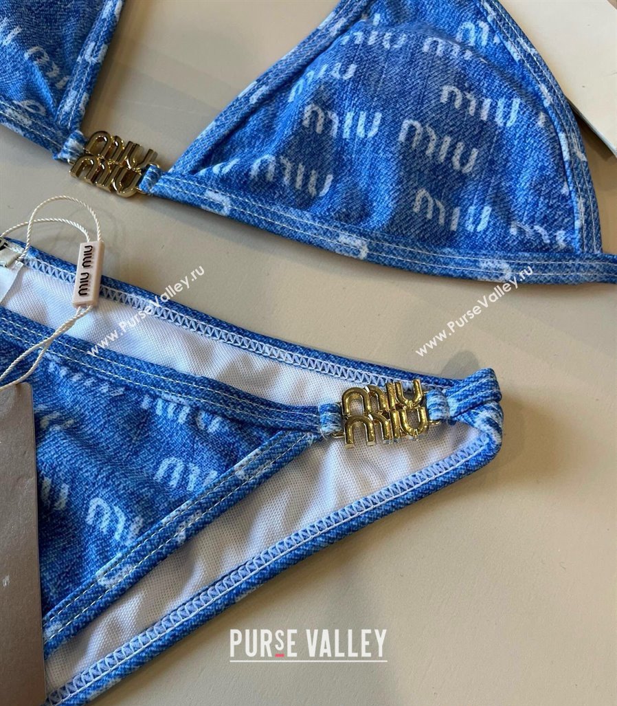 Miu Miu Denim Two-Pieces Swimwear Light Blue 2025 0313 (WM-250313029)