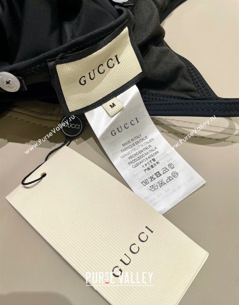 Gucci One-Piece Swimwear with Web Logo Black/Green 2025 0313 (SHI-250313079)