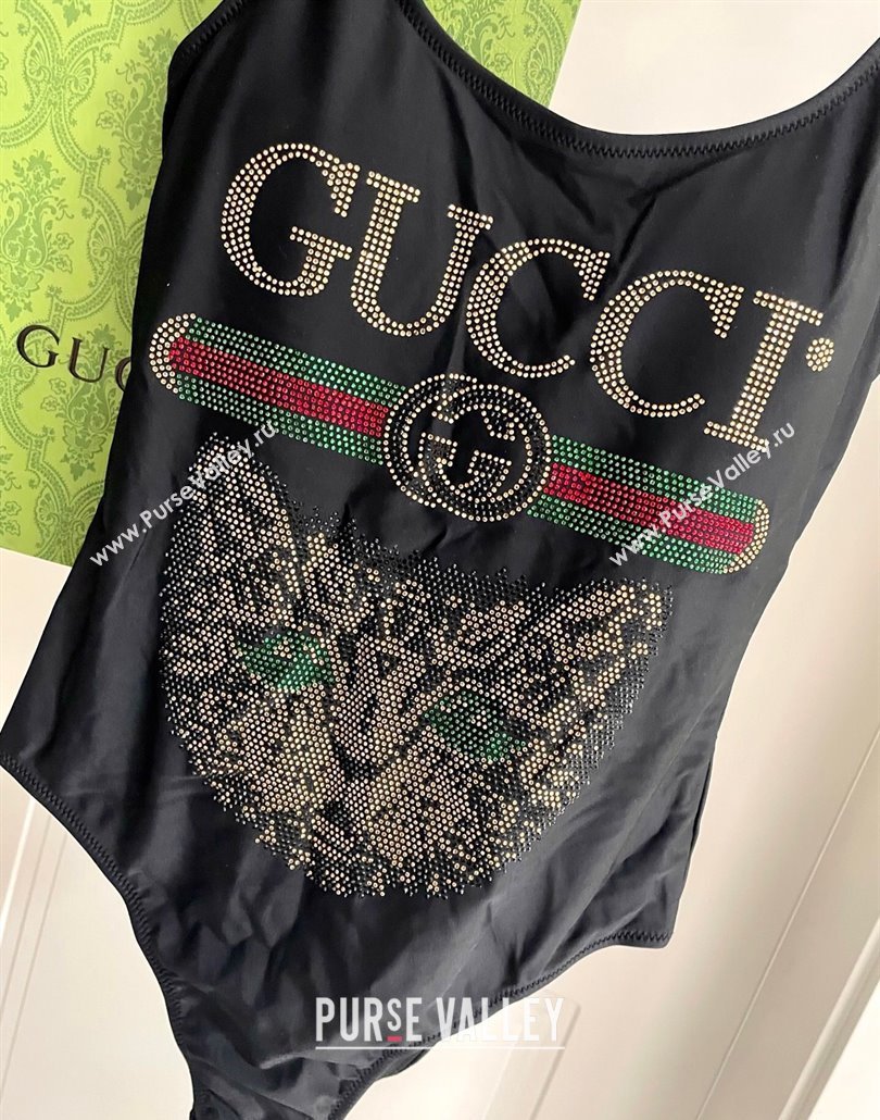 Gucci One-Piece Swimwear with Tiger Black 2025 0313 (SHI-250313082)