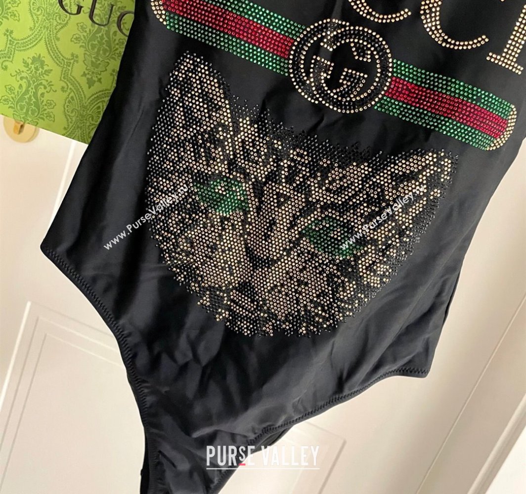 Gucci One-Piece Swimwear with Tiger Black 2025 0313 (SHI-250313082)