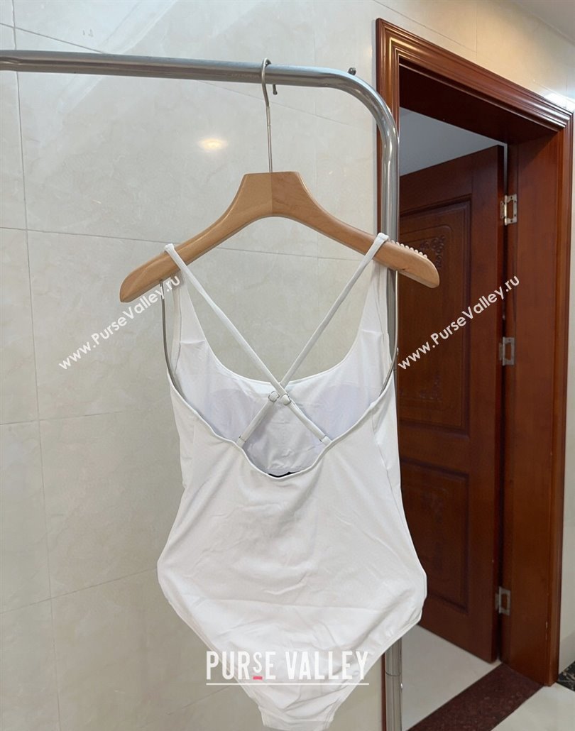 Gucci One-Piece Swimwear with Web Logo White 2025 0313 (SHI-250313080)