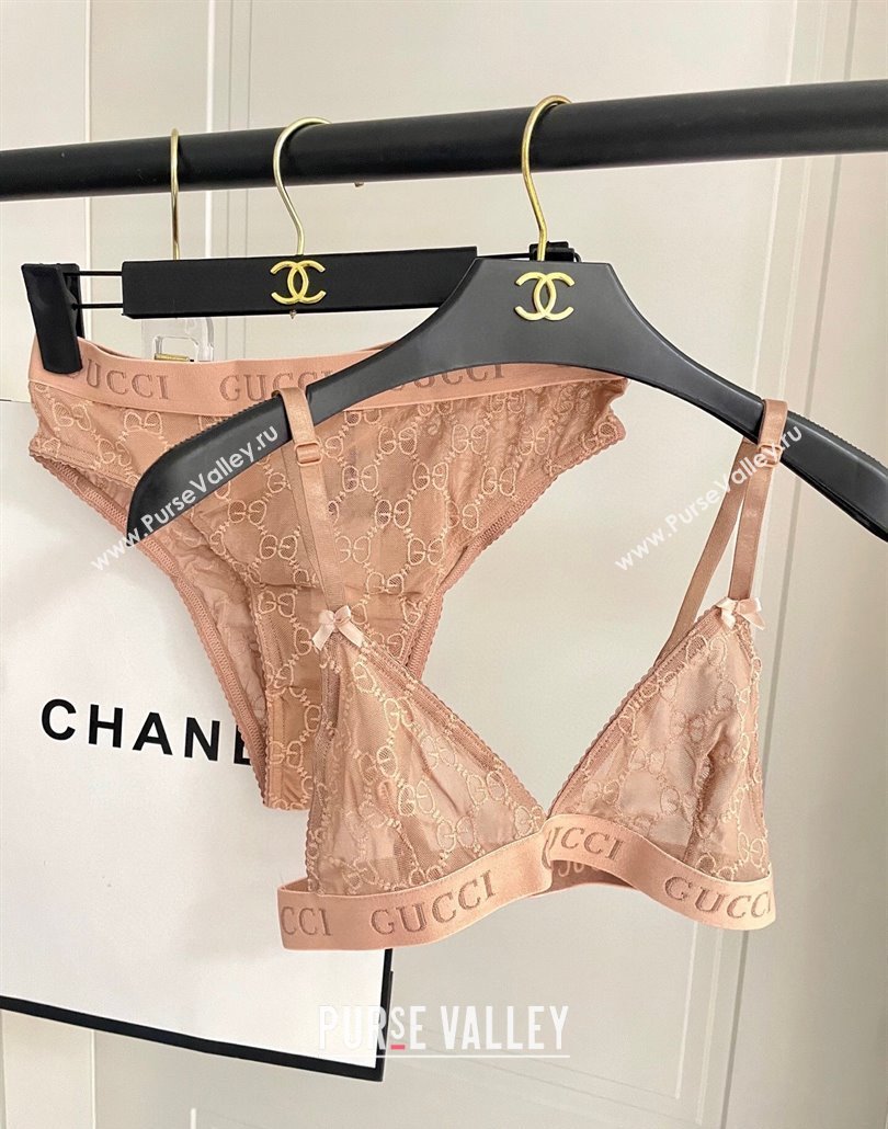 Gucci Mesh Two-Pieces Swimwear Nude Pink 2025 (SHI-250313073)