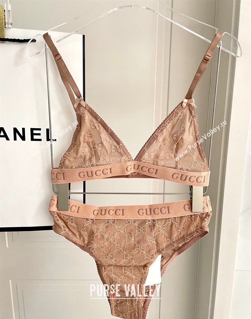 Gucci Mesh Two-Pieces Swimwear Nude Pink 2025 (SHI-250313073)