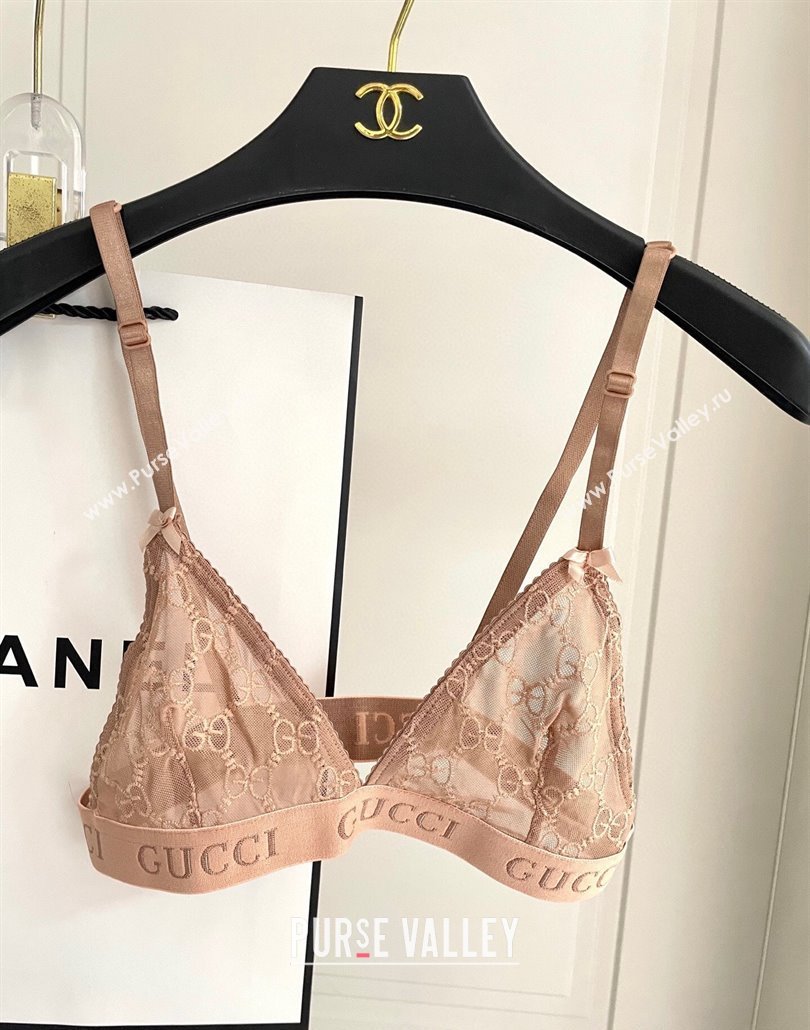 Gucci Mesh Two-Pieces Swimwear Nude Pink 2025 (SHI-250313073)