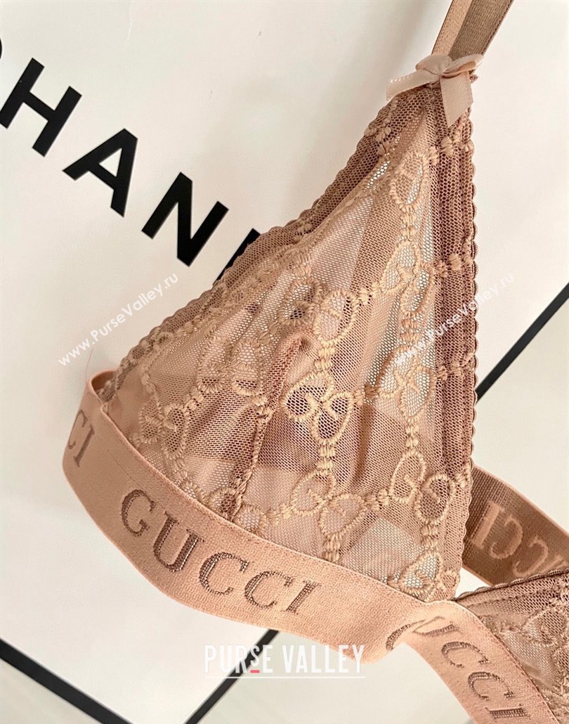 Gucci Mesh Two-Pieces Swimwear Nude Pink 2025 (SHI-250313073)