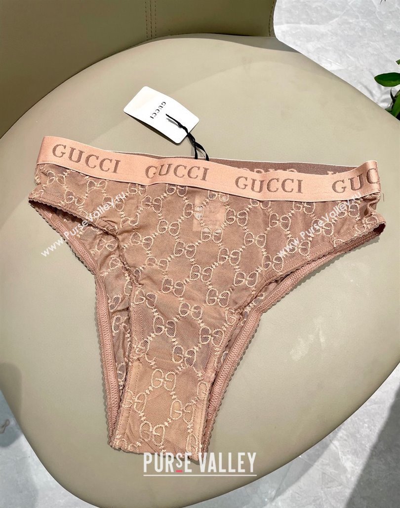 Gucci Mesh Two-Pieces Swimwear Nude Pink 2025 (SHI-250313073)