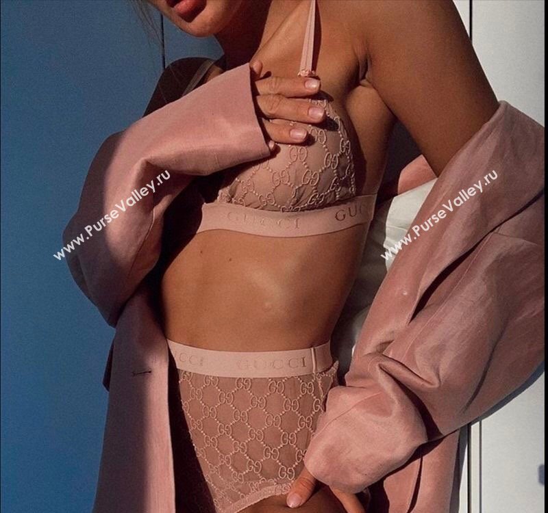 Gucci Mesh Two-Pieces Swimwear Nude Pink 2025 (SHI-250313073)