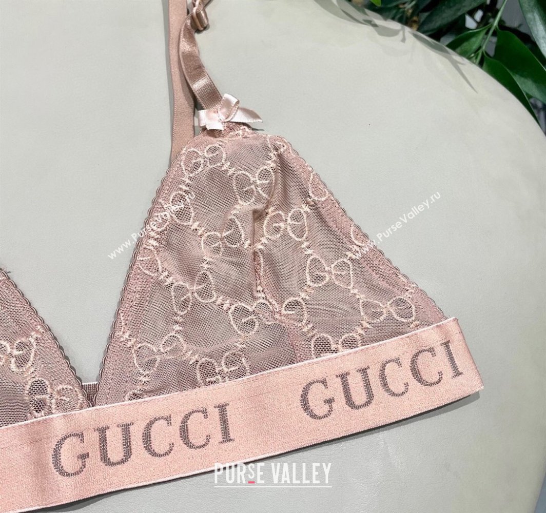 Gucci Mesh Two-Pieces Swimwear Nude Pink 2025 (SHI-250313073)