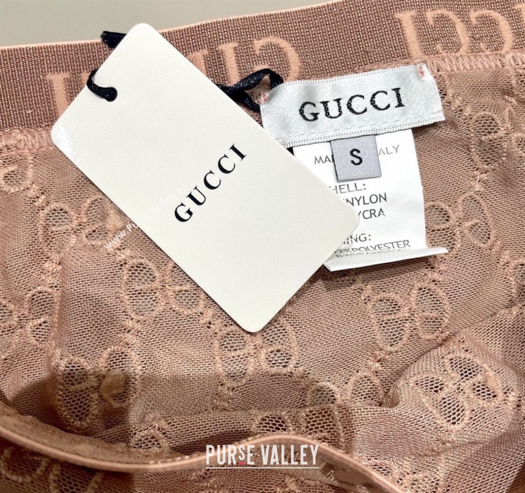 Gucci Mesh Two-Pieces Swimwear Nude Pink 2025 (SHI-250313073)