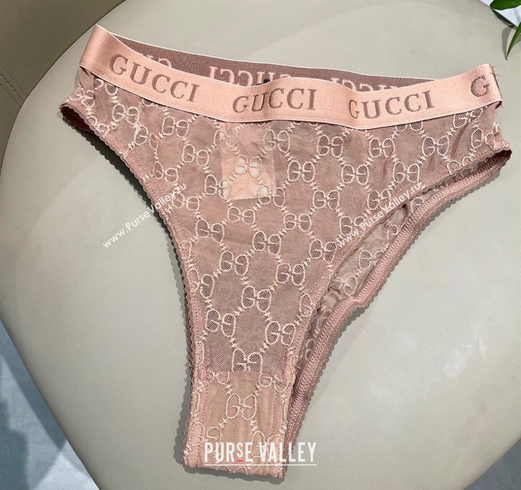 Gucci Mesh Two-Pieces Swimwear Nude Pink 2025 (SHI-250313073)