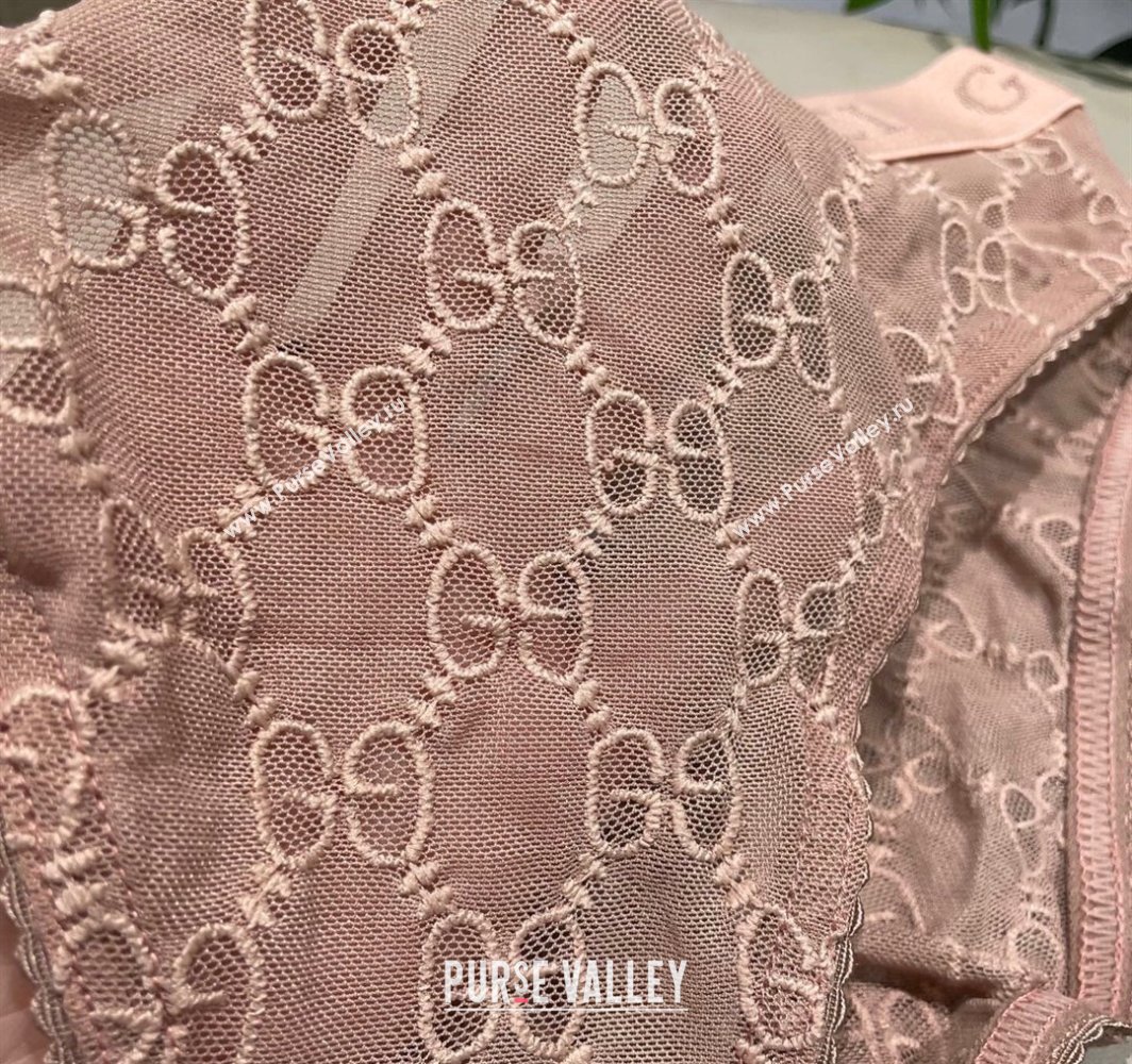 Gucci Mesh Two-Pieces Swimwear Nude Pink 2025 (SHI-250313073)