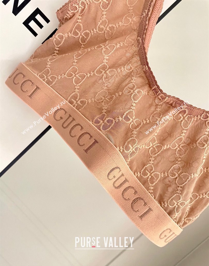 Gucci Mesh Two-Pieces Swimwear Nude Pink 2025 (SHI-250313073)