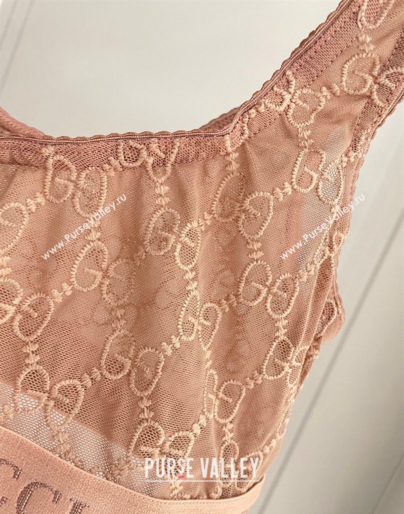 Gucci Mesh Two-Pieces Swimwear Nude Pink 2025 (SHI-250313073)