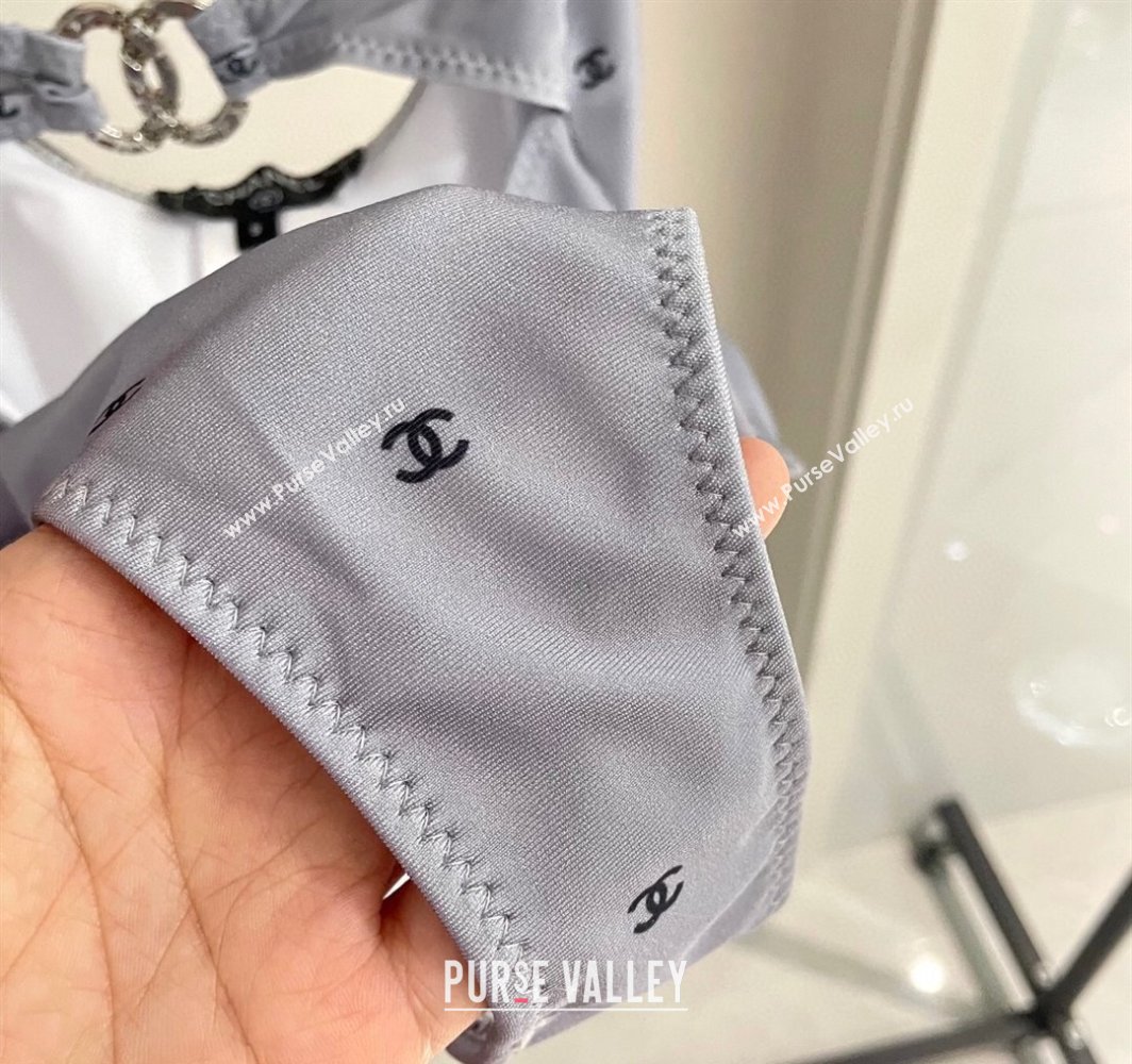 Chanel CC Allover One-Piece Swimwear Grey 2025 0313 (SHI-250313023)