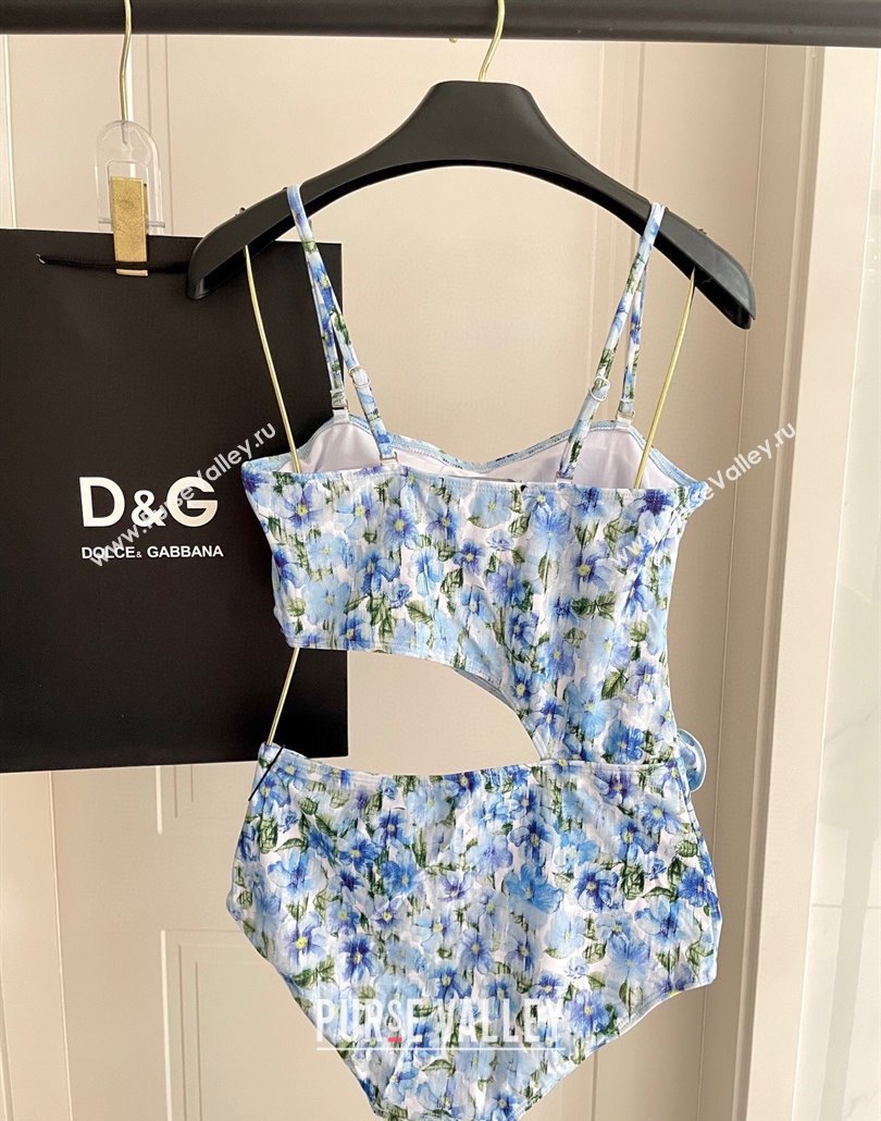 Dolce Gabbana One-Piece Swimwear with Bloom Blue 2025 0313 (SHI-250313116)