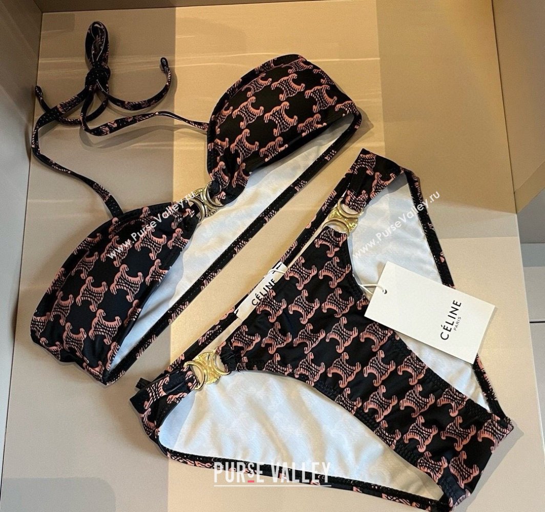 Celine Two-Pieces Swimwear Pink/Black 2025 0313 (WM-250313033)