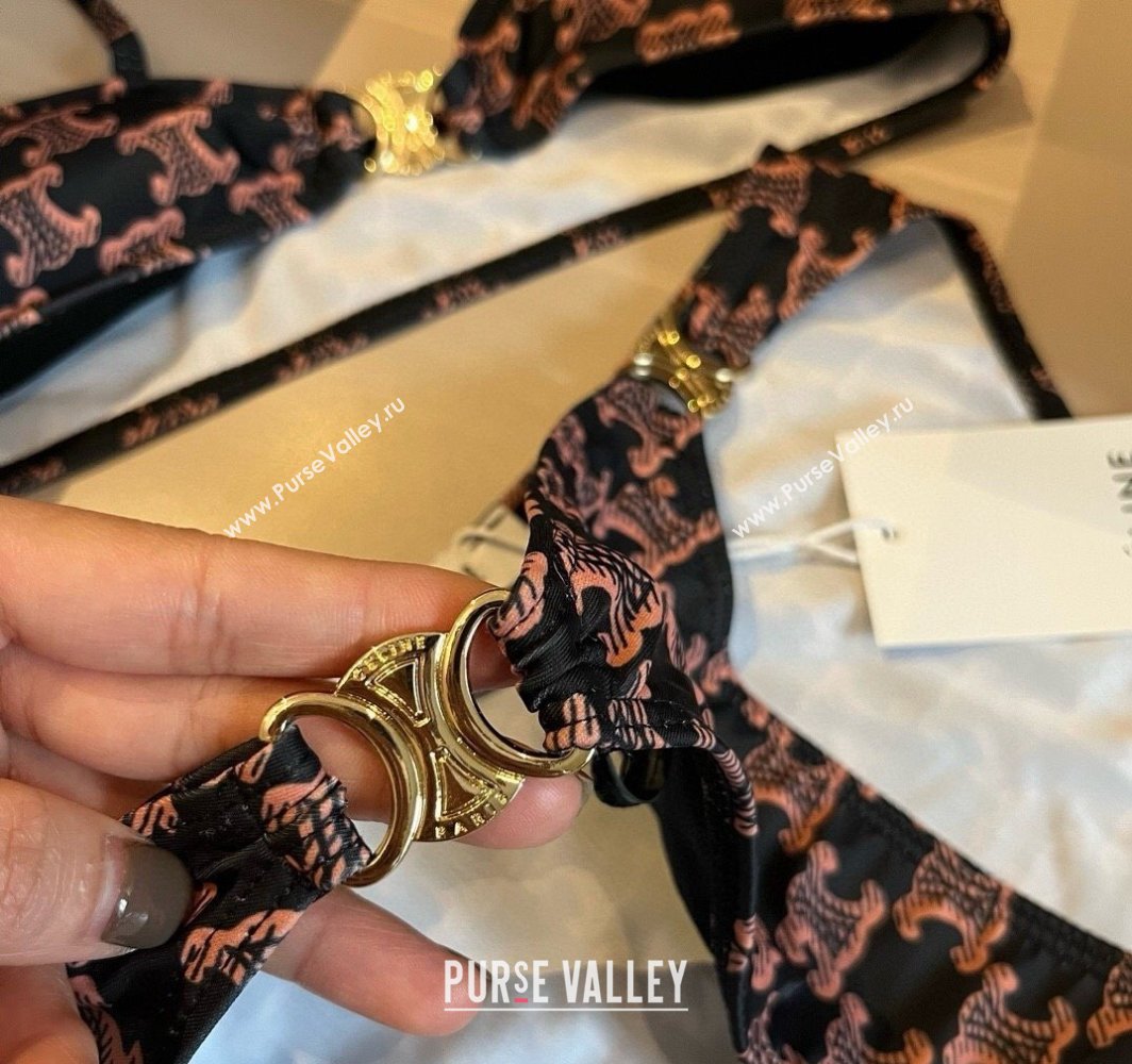 Celine Two-Pieces Swimwear Pink/Black 2025 0313 (WM-250313033)