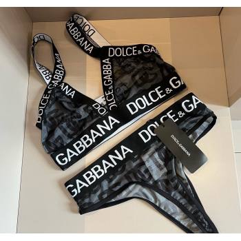 Dolce Gabbana Mesh Two-Pieces Swimwear Black 2025 0313 (WM-250313035)